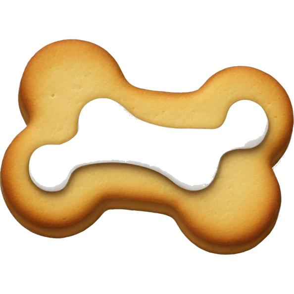 a bone shaped dog biscuit emoji