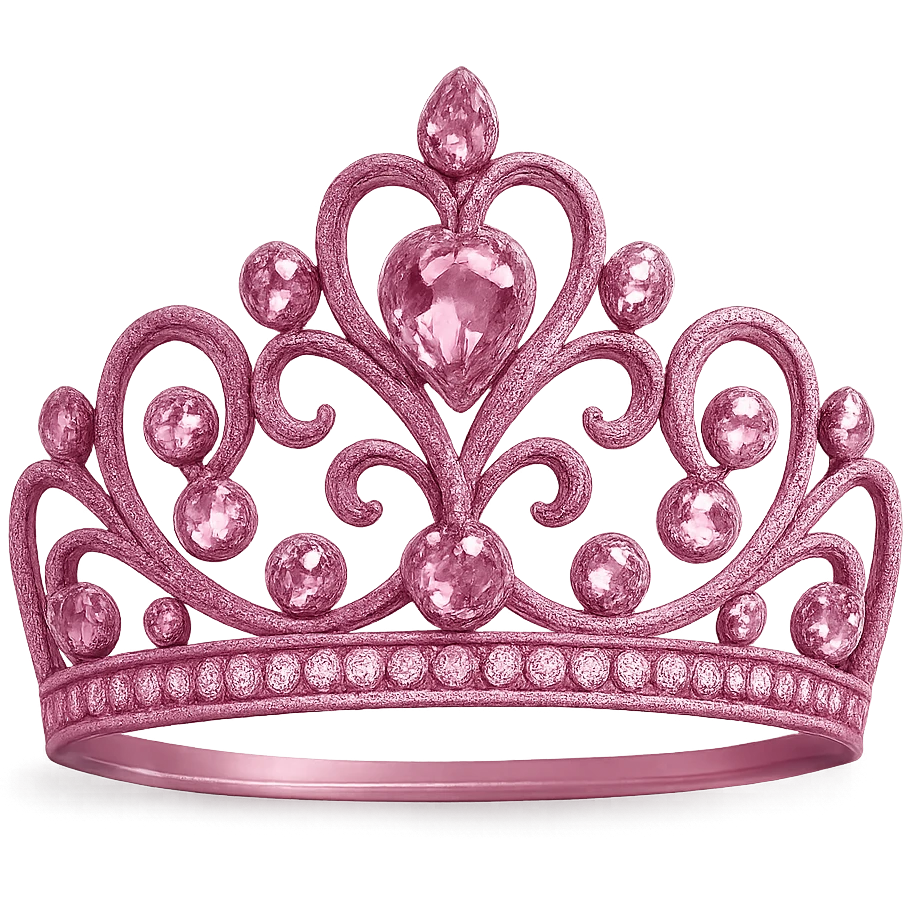 pink tiara, glamorous and stylish emoji