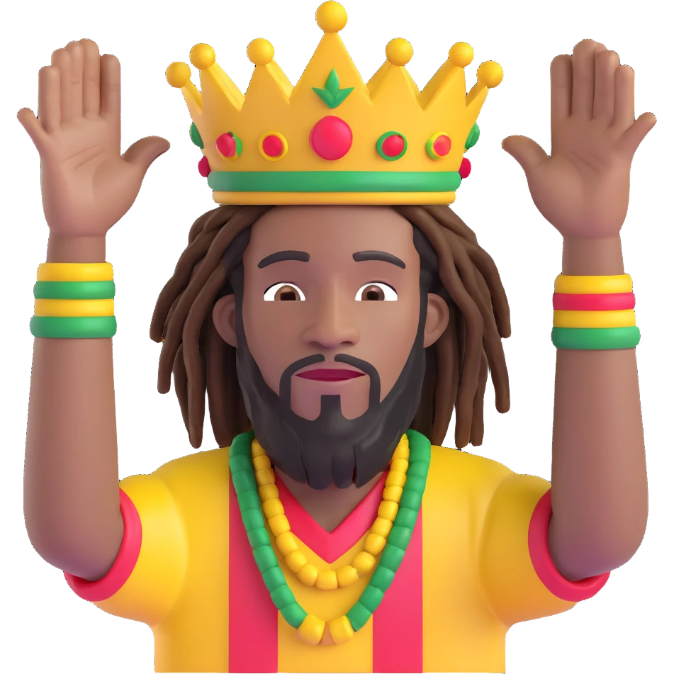 A rasta yard man bigging up di whole world 🌍🔥🤲🏾, reggae vibes 🎶, love and unity ✨💛💚❤️, every nation stand strong 🇯🇲🌐👑. emoji