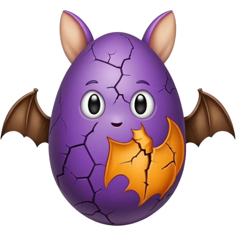 easter egg with bat emoji