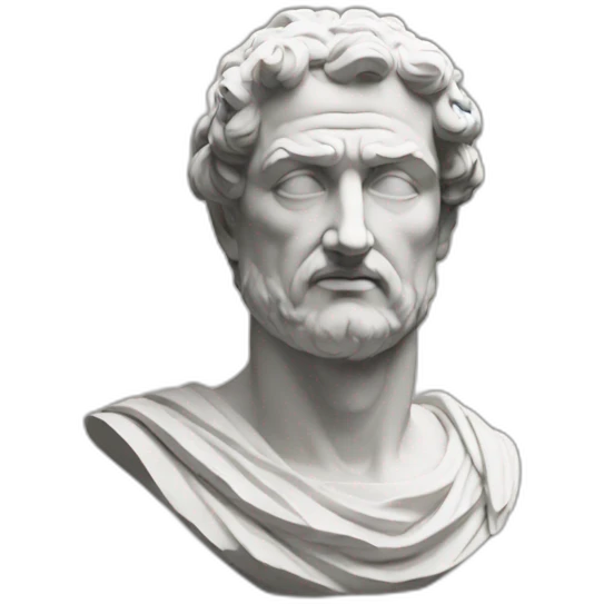 Stoic statue man emoji