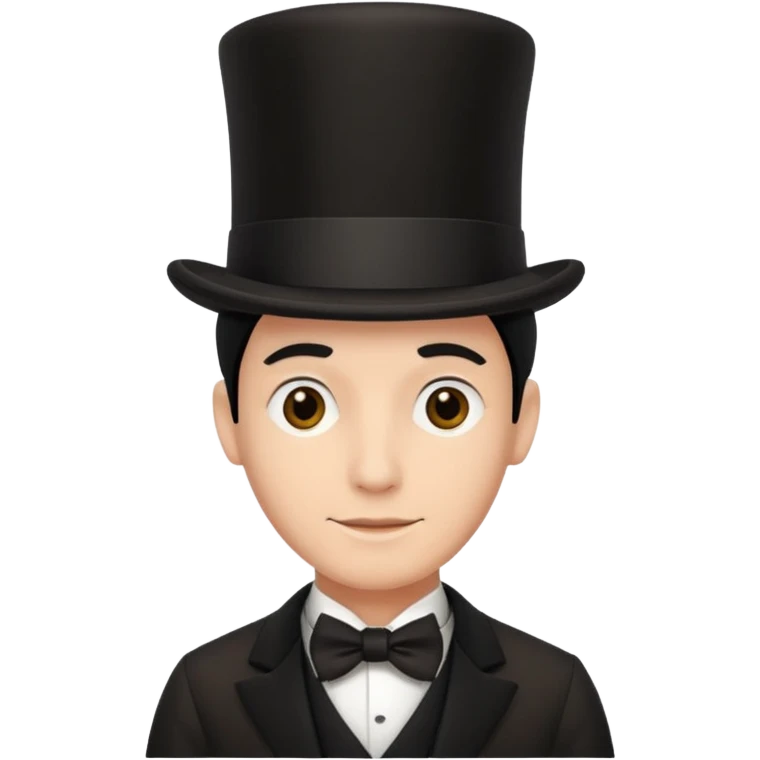 Make a man with a black top hat emoji