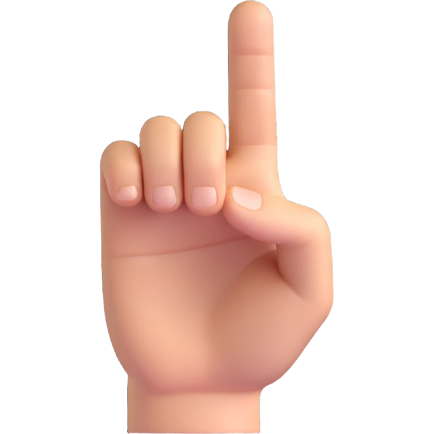 index finger pointing down emoji