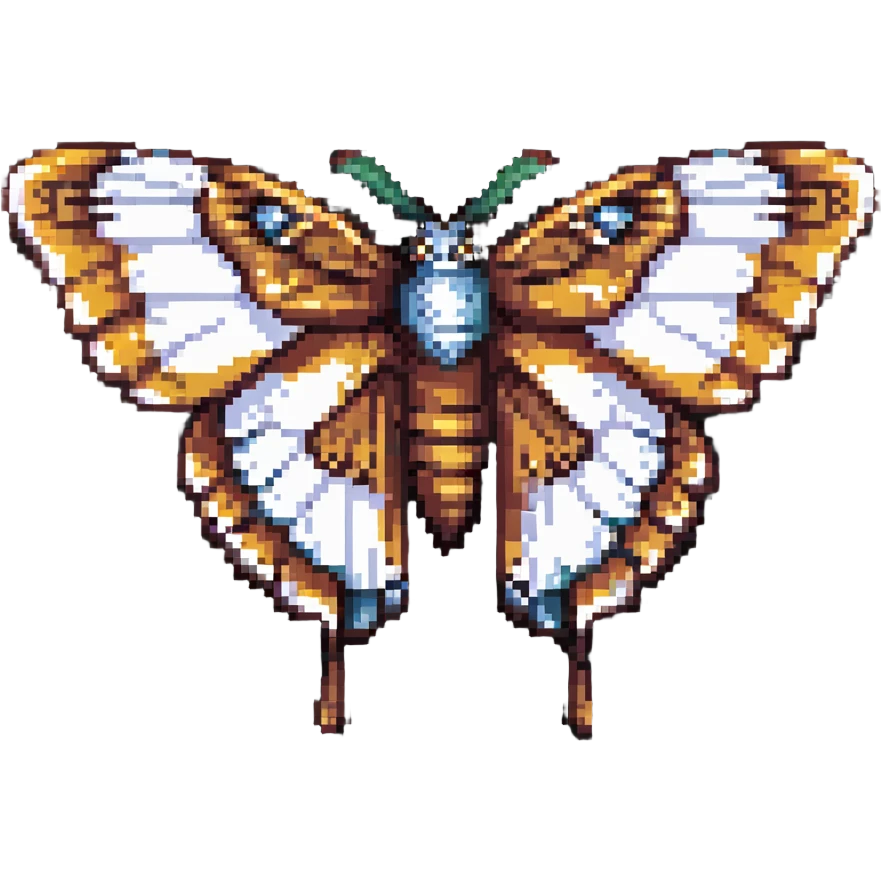 atlas moth with wings spread emoji