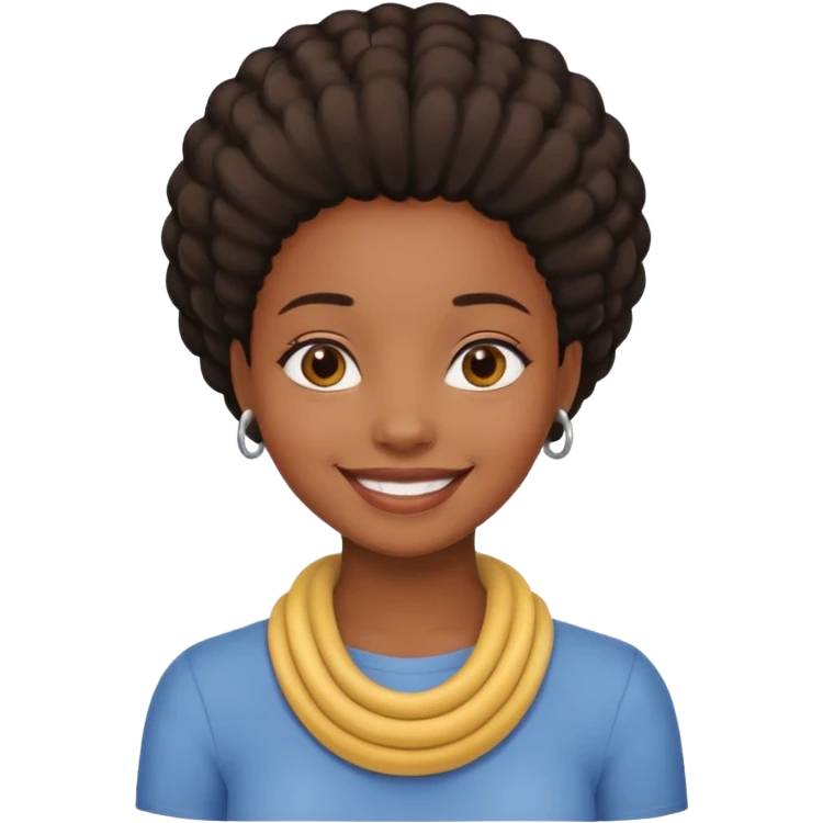 black girl hands around neck emoji