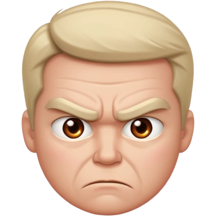 A 😡 but clam dowe but keep the face expression and make it blushing emoji