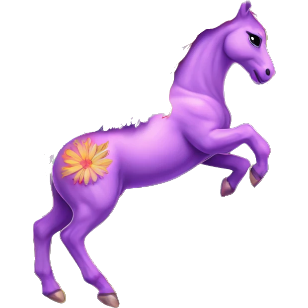 Neon Pegasus unicorn psychedelic flowers floral groovy art neon rave raving emoji
