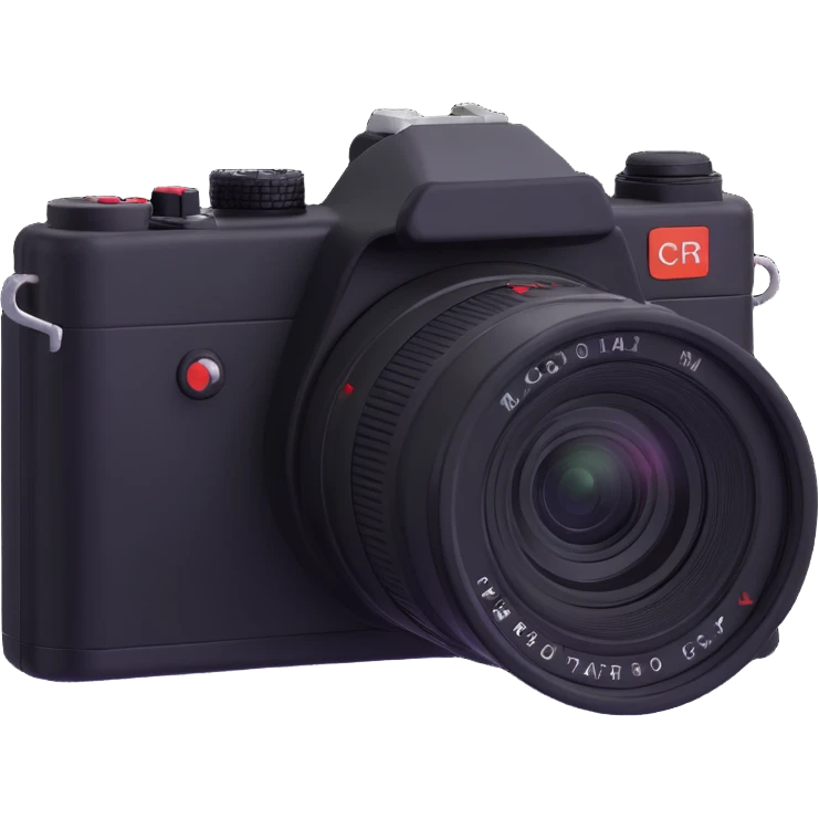 a realistic camera, 3D style emoji