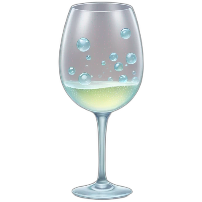 Wine glass with bubbles emoji