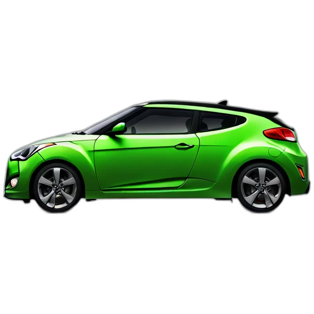 Hyundai veloster black and green emoji