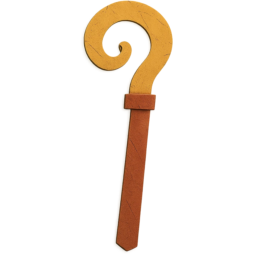 paper craft style cajado emoji