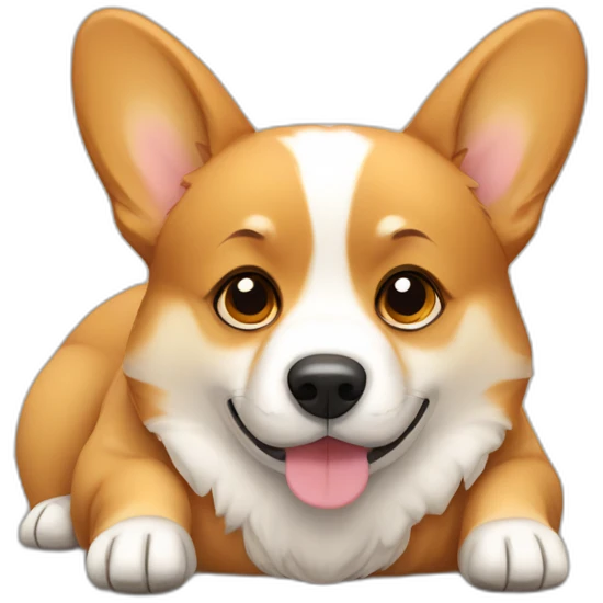 Tired corgi emoji