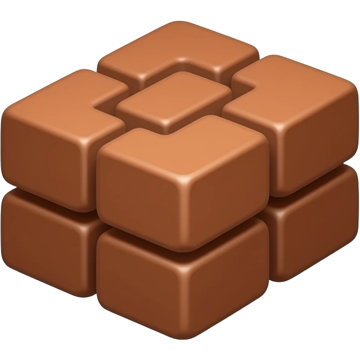 Minimalist flat icon, stacked bricks, brown tone, clean vector, SCP style, transparent background emoji