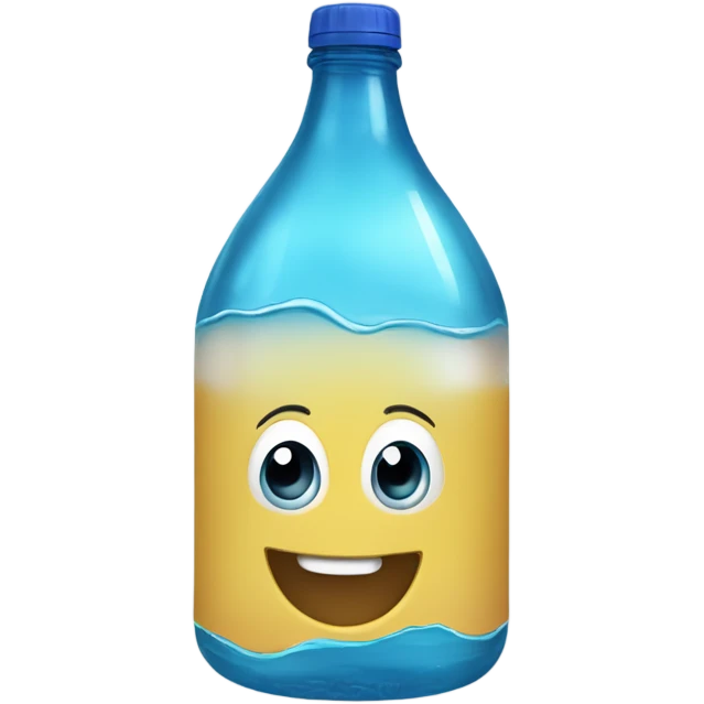 botella de agua sonriente emoji