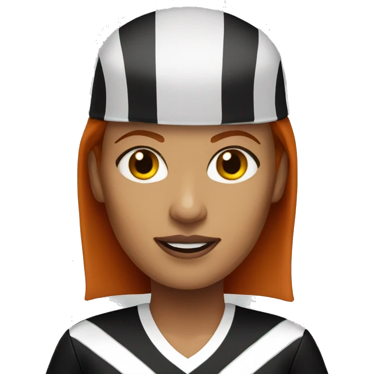 light-skinned female referee with straight red hair emoji