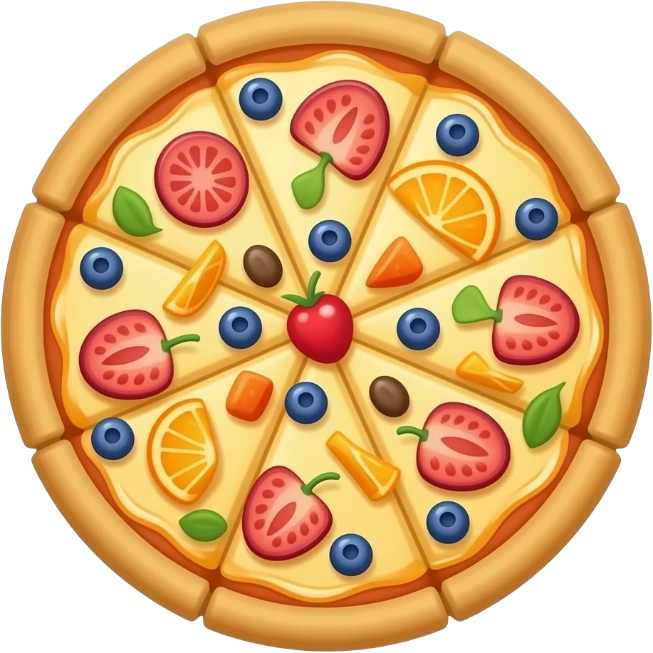 Pizza made out of pancakes emoji