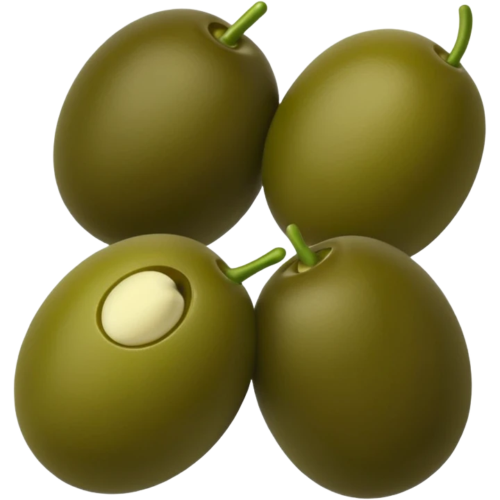 just black and green olives cut emoji