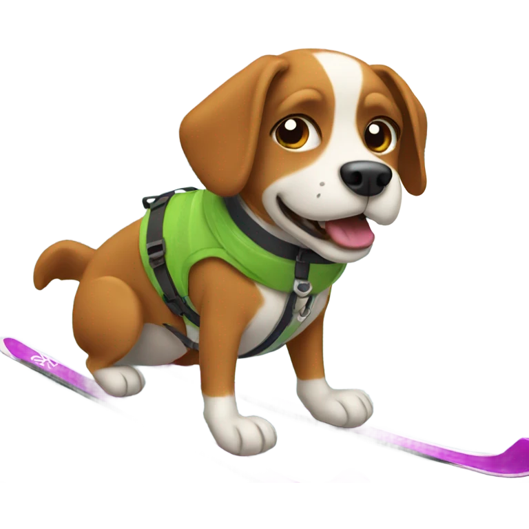 Dogs skiing emoji
