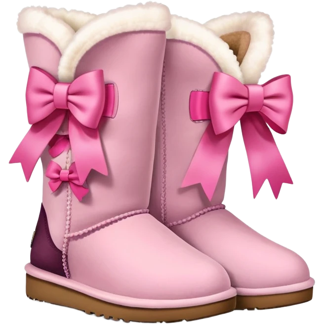 uggs with pink bows emoji