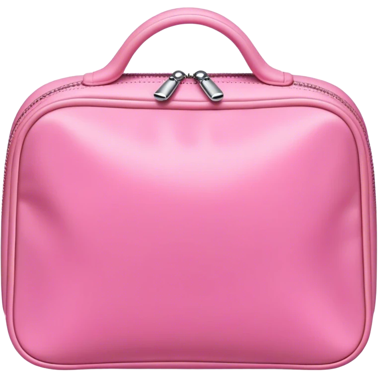 Makeup bag in pink emoji