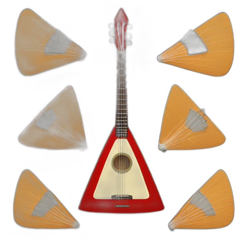 russian Folk Instrument triangle shape Balalaika 3 string emoji