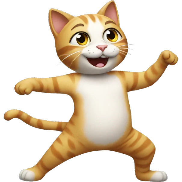 A cat dancing  emoji