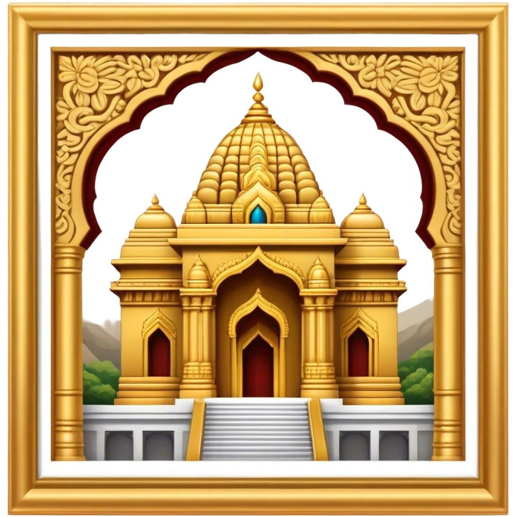 Tirupati Balaji Temple Landmark Emoji – Showcasing the temple’s golden entrance and intricate carvings. emoji