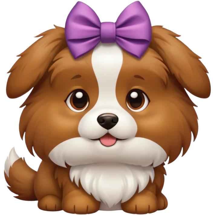 Dog with a bow  emoji