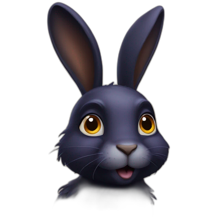 Bunny-and-raven emoji
