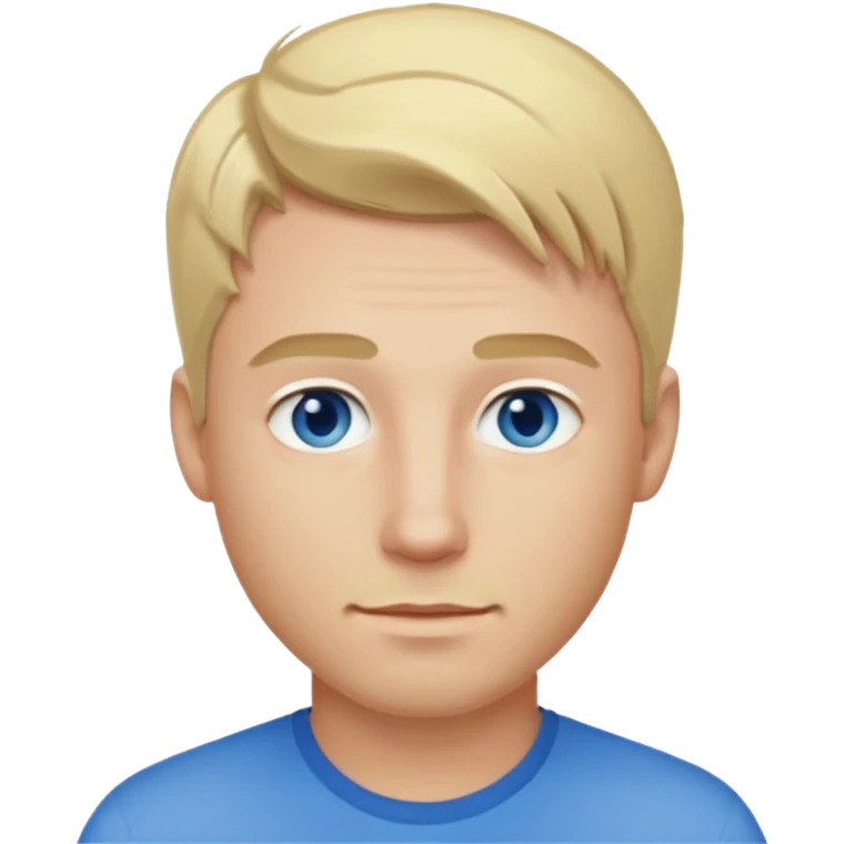 A guy with blonde hair and blue eyes that looks masculine emoji
