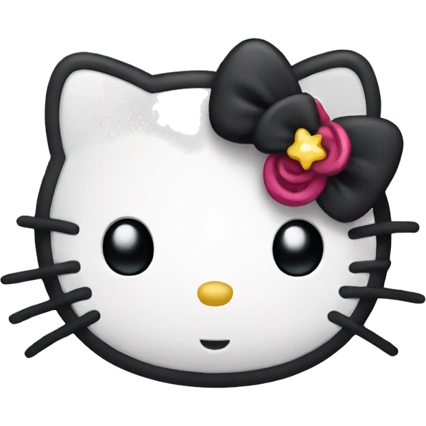 Dark hello kitty emoji