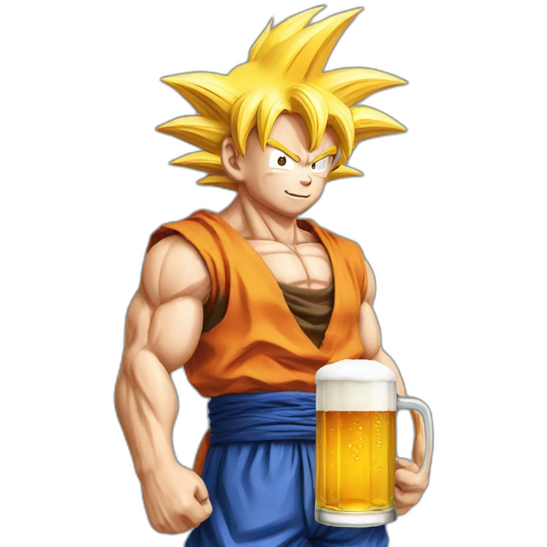 Goku biere emoji