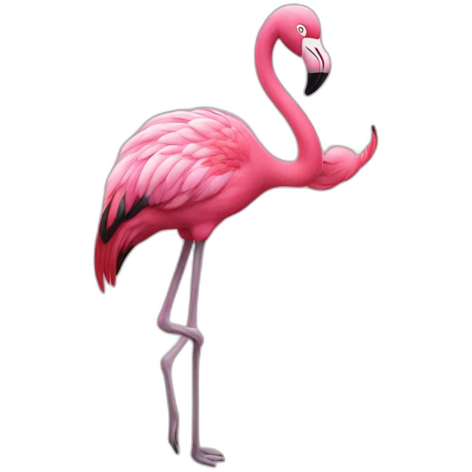 Happy flamingo emoji