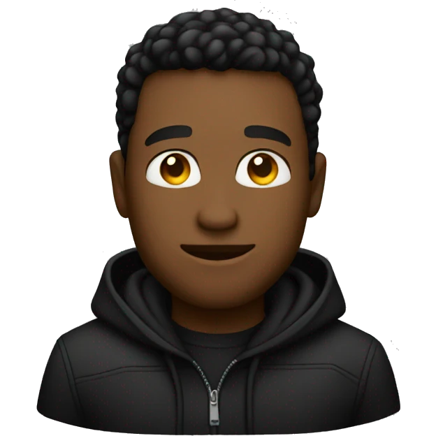cool guy in black. emoji