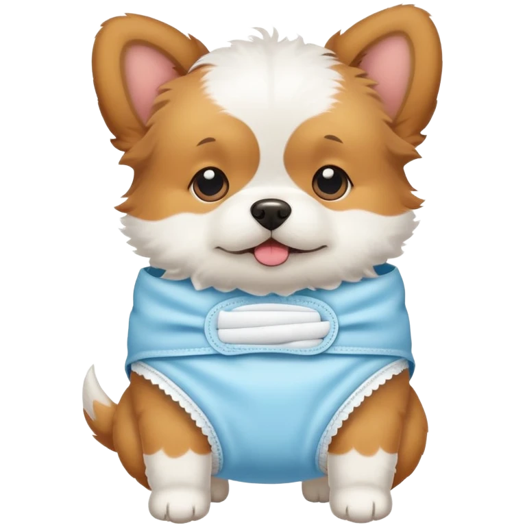 dog wearing a diaper emoji