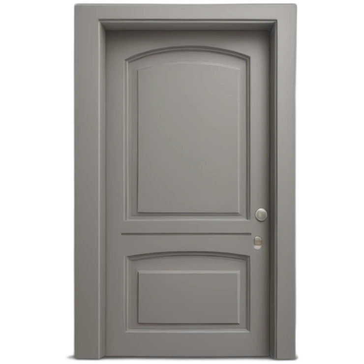 one open door wood color gray style perpective emoji