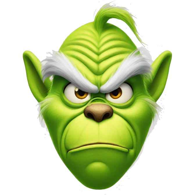 Mean grinch head emoji