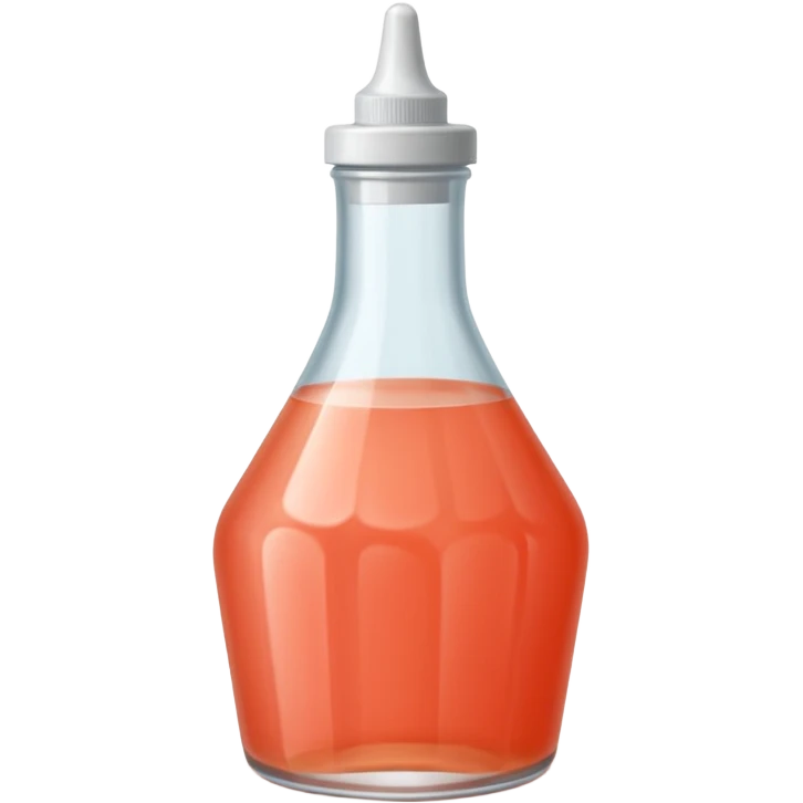 Coral clear syrup in thin tip squeeze bottle emoji