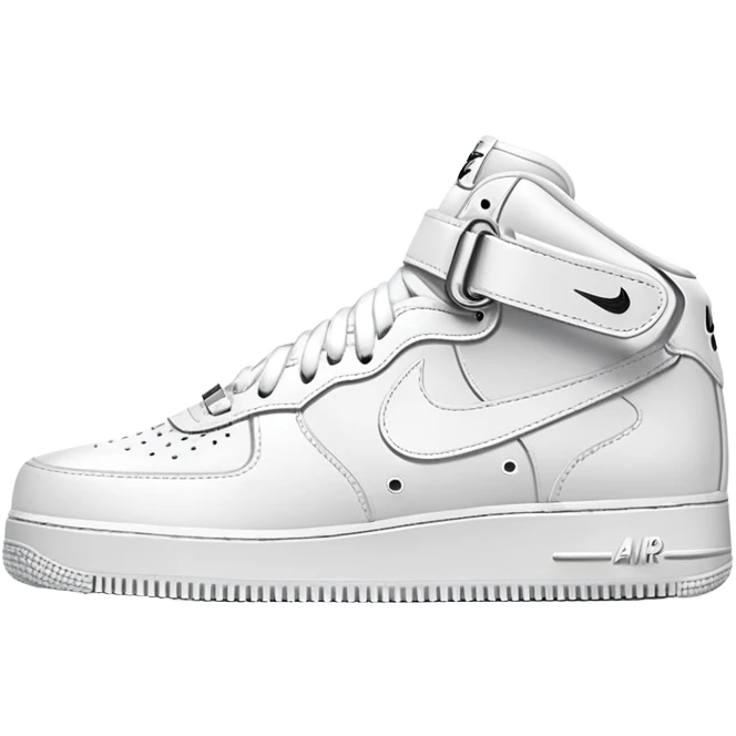 Two white Nike Air Force 1 sneakers facing each other emoji