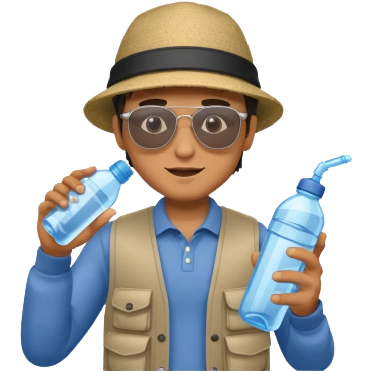 man with water bottle emoji