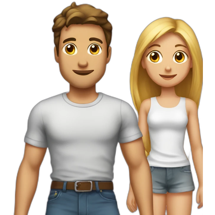 Garçon a genoux devant une fille emoji