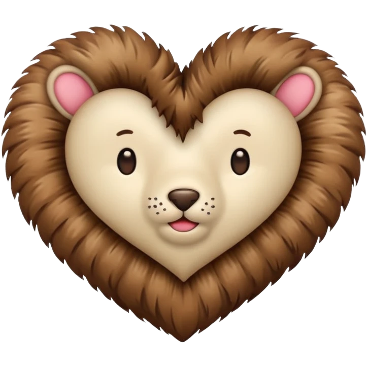 heart made of fur emoji