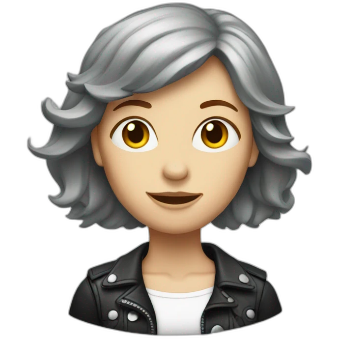 red-haired woman with rocker sign emoji