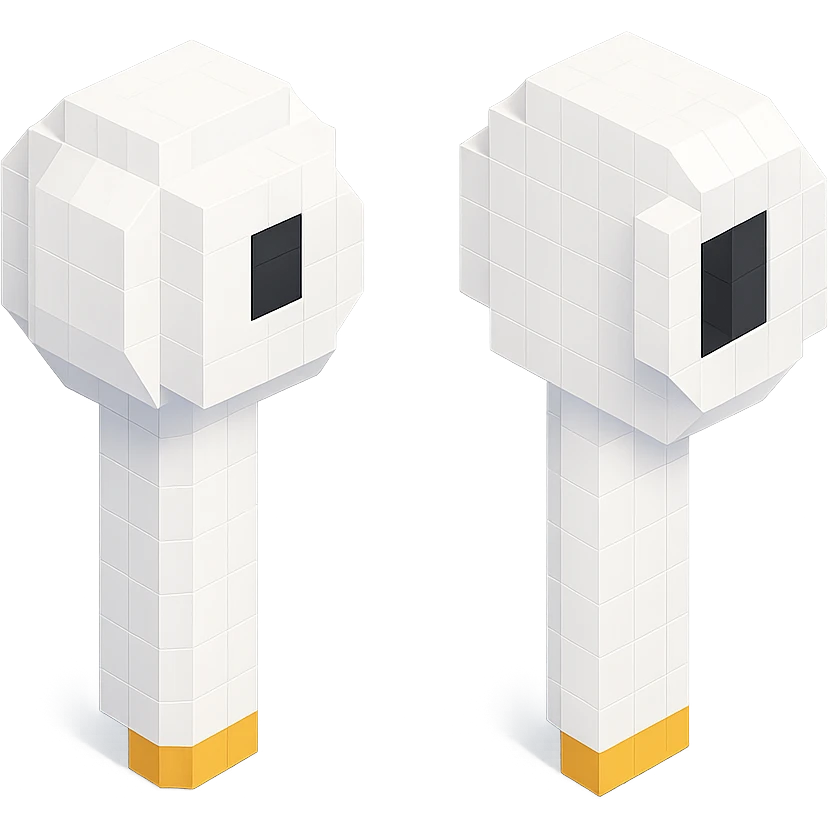 white EarPods headphones with a matte finish, slightly angled view emoji