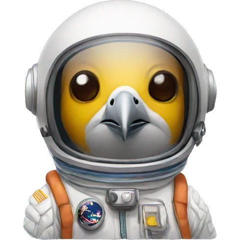 bird astronaut emoji