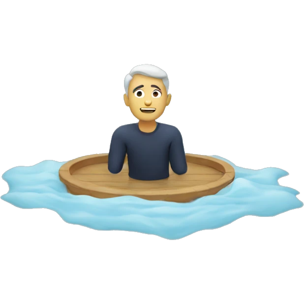 Man floating over water emoji