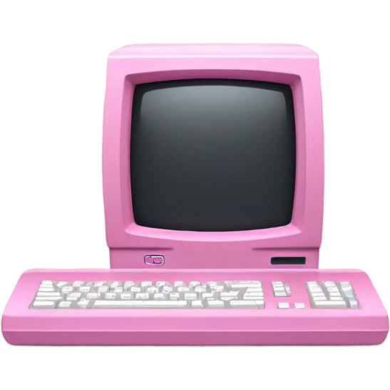 pink macintosh computer emoji