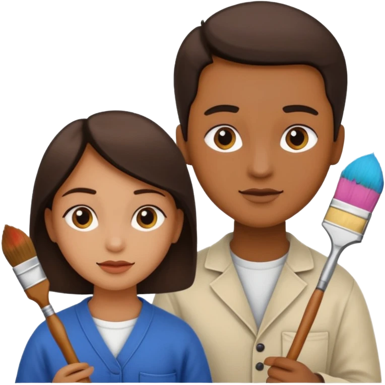 Restorers with Brushes,differnt types emoji