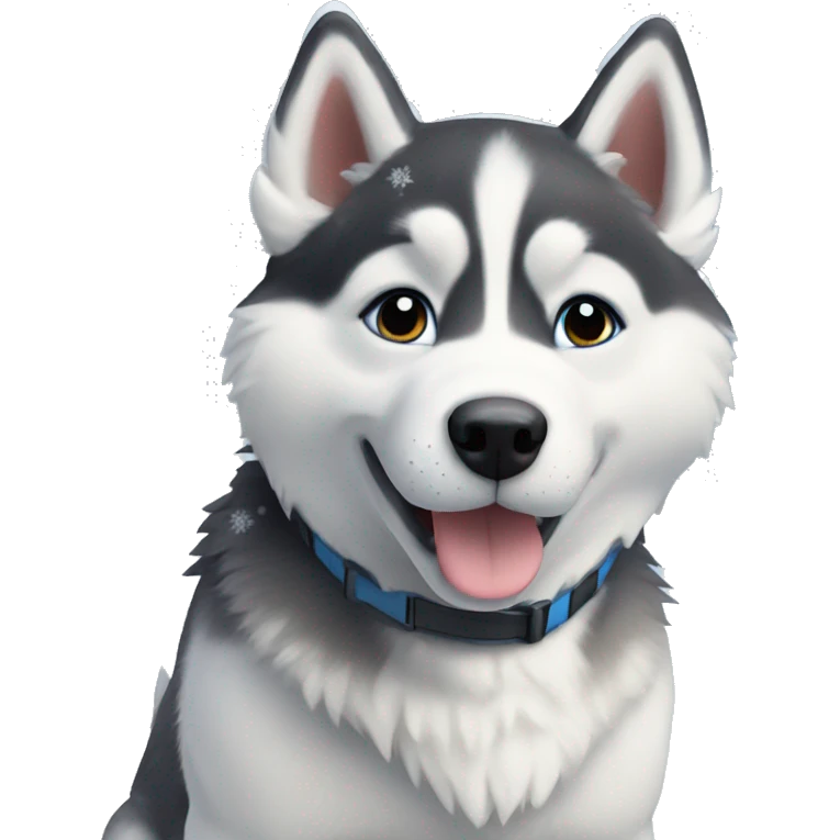 Husky puppy in the snow emoji