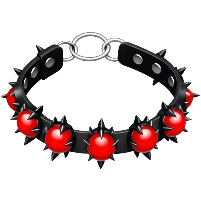 Black and red gothic punky badass cool awesome epic shiny thorny bracelet armlet  emoji